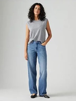 Baggy Dad Kadın Jean Pantolon - Heavy Check