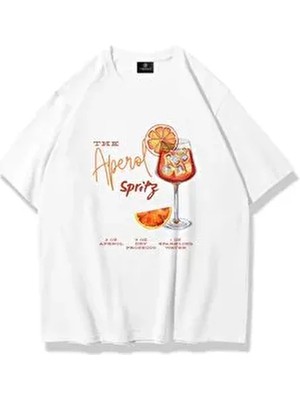 Kadın Aperol Spiritz Tshirt Beyaz