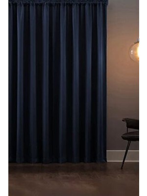 Blackout Işık Geçirmez Fon Perde V-13 Lacivert Pilesiz Ekstraforlu Karartma Güneşlik(Enxboy)