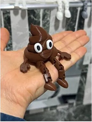 Kaka Emojisi Eğlenceli Banyo Dekoratif Figür Seti
