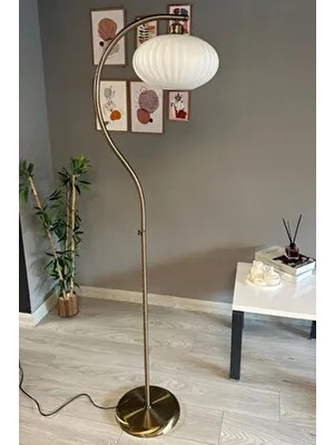 Beyaz Cam Lambader Eskitme S Gövde Modern Dekoratif Metal Oturma Odası Çalışma Odası Zemin Lambası