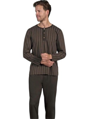 Pijadore Erkek %100 Pamuk Süprem Mevsimlik Uzun Kollu Pijama Takımı 1949