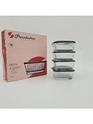 Frezya 12'li Gri Kapaklı Kase Çerezlik Çok Amaçlı Saklama Kabı 225 cc Orjin. Kutulu