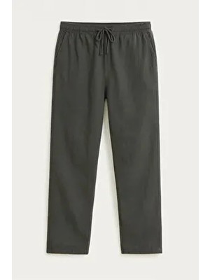 Defy Erkek Rahat Kalıp Keten Görünümlü Pantolon