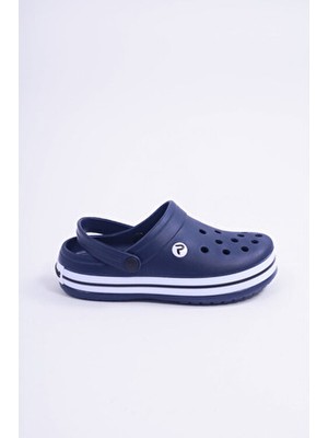 Lacivert Unisex Bant Detaylı Günlük Rahat Terlik