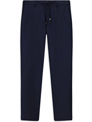 Regular Fit Beli Lastikli Ipli Likralı Pantolon