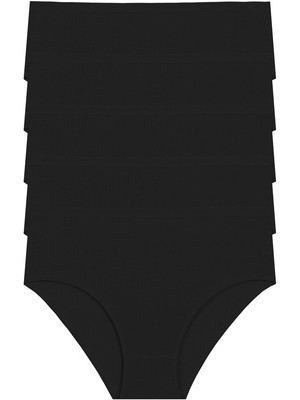 Kadın Fitilli Ribana Pamuklu Külot 5'li Paket 5450