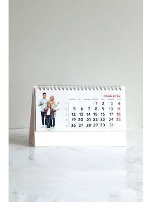 3 Adet Kişiye Özel Fotoğraflı Takvim - Masa Takvimi (14X20 Cm)