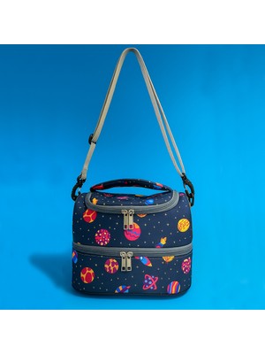 Beslenme Çantası Termoslu Kız Erkek Çocuk Okul Yemek Termal Çanta Anaokulu 2 Bölmeli Isı Yalıtımlı