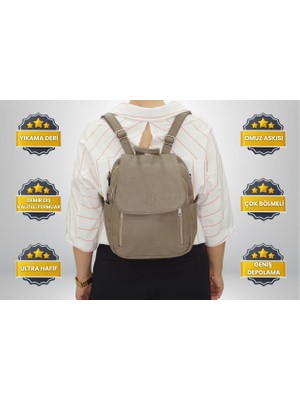 Hky Yüksek Kalite Çok Bölmeli Kadın Sırt Çanta