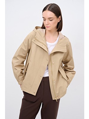 Love My Body Şapka Detaylı Trençkot