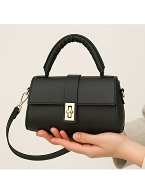 Bag & More Kadın Siyah Omuz Çantası El Çantası Yavrulu Çanta