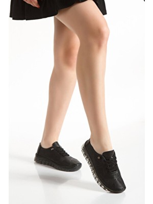 Hakiki Deri Günlük Kadın Ayakkabısı Esnek Taban Hamile Ayakkabısı Comfort Taban