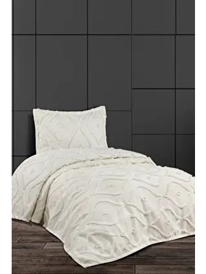 Kuşgözü Arlina Geo Modern Tek Kişilik Çok Amaçlı Örtü Yatak Örtüsü Pike