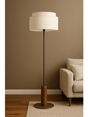 Luma Krem Başlıklı Modern Lambader I Salon & Yatak Odası Aydınlatma