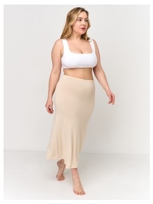 26975 A+ Kalite Vıskon Kumas - Kırışmaz Diz Altı Uzun Etek Astar Jupon Kombinezon