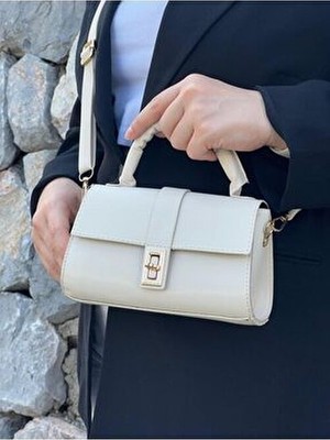Bag & More Kadın Krem Omuz Çantası El Çantası Yavrulu Çanta