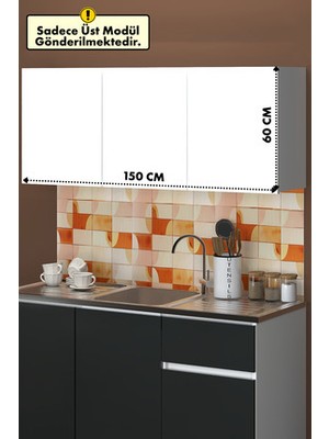150 cm Poyraz Mutfak Üst Modül