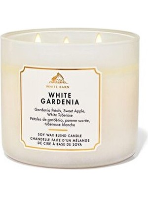 Bath & Body Works White Gardenia 411 gr Büyük Mum Çiçeksi Koku ve Çok Renkli Tasarım ile Dekoratif Kullanım