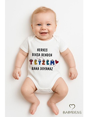 BABYDEN'S Teyze Temalı Unisex Bebek Zıbını %100 Pamuk 03-24 Ay Eğlenceli Tasarım