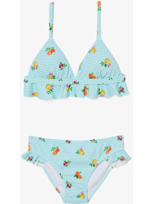 Genç Kız Fruity Üçgen Bikini Takımı