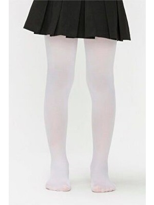 Penti Beyaz Mikro 40 Mus Külotlu Çorap Kız Çocuklar İçin Esnek Düz Naylon Tekli Paket