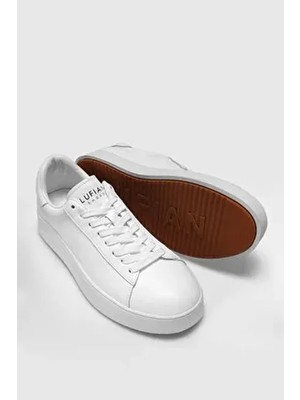 Lufian Anton Beyaz Hakiki Deri Erkek Sneaker Ayakkabı 111230254