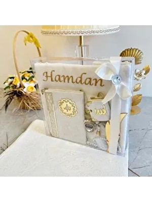 Isimli Seccade, Zikirmatik, Kadife Yasin, Inci Tesbih, Kitap Ayracı, Mini Kuran Çeyizlik Seccade