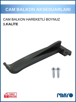 Cam Balkon Standart Klavuz | Tekerlek Desteği | Hareketli Boynuz