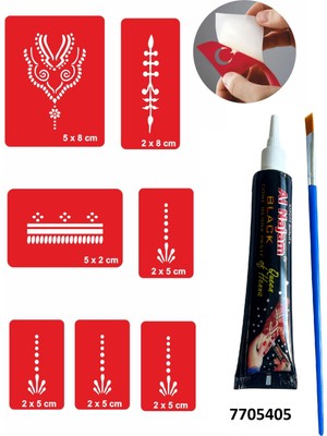 Enhavalı Gelin Eli Hint Kınası ile Geçici Dövme Yapma Seti