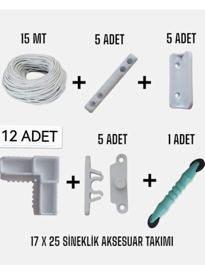 Eylul 17X25 Sineklik Aksesuar Takımı – Kolay Montaj, Dayanıklı Malzeme