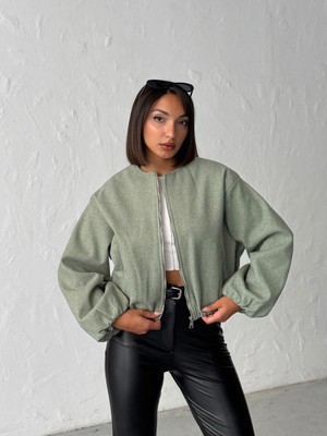 Kadın Kaşe Bomber Ceket