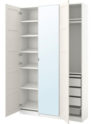 Pax Gardırop, Beyaz-Aynalı Cam, 150X38X236 cm