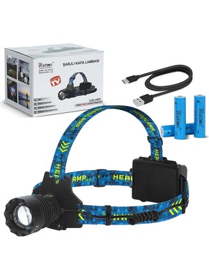 Cree P360 - 12,000 Lümen Şarjlı Kafa Lambası  WT-627