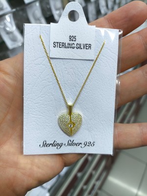 Aura925 Aura 925 Gümüş İsim Yazılabilir Açılır Kanatlı Kalp Kolye