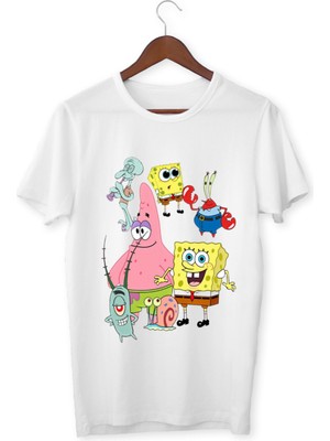 Sünger Bob Çocuk Tişört Süngerbob Çocuk Yetişkin T-Shirt