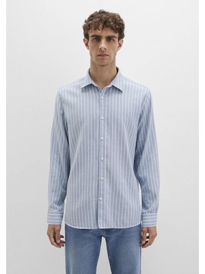 Mavi Çizgili Mavi Gömlek 0211709-90932