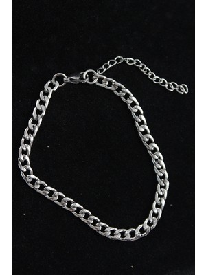 Bfs 316L Çelik Klasik Model Gümüş Renk Erkek Bileklik