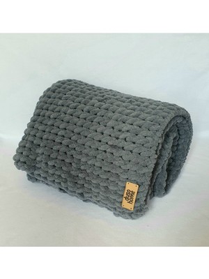 Puffy Tv Şalı Koyu Gri 85*160