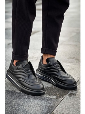 Sollıevo Rx Şeffaf Taban Bağcıklı Erkek Sneaker Siyah