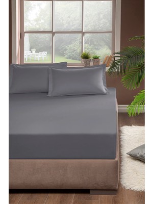 Pierre Cardin Pamuk Lastikli Çarşaf 180X200 Gri