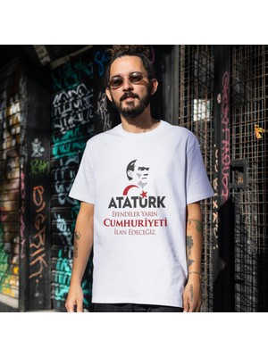 Cumhuriyet Bayramı Tişört 29 Ekim T-Shirt 102. Yıl Unisex Çocuk Yetişkin Beyaz Tişört