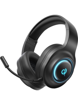 Qcy Heroad V200 Rgb 7.1 Kablosuz Gaming Oyuncu Kulaklığı 3 Modlu (Bt, 2.4ghz, Type-C) Siyah