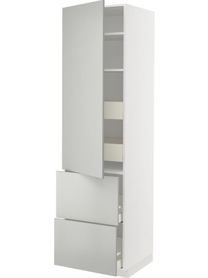Mutfak Boy Dolabı, Havstorp Açık Gri, 60X60X220 cm