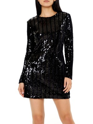 F21 Payetli Mini Elbise