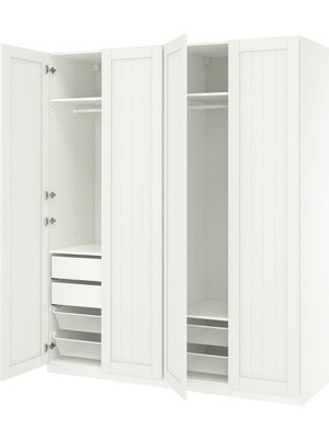 Pax Gardırop, Beyaz, 200X60X236 cm