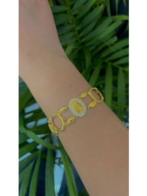 Zny Tuğralı Çeyrek Bileklik 14 Ayar