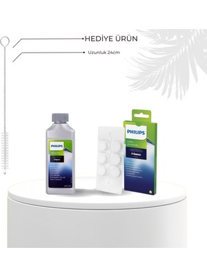 Philips CA6700/10 Espresso Makinesi Kireç Temizleme Solüsyonu , CA6704/10 Yağ Çözücü Tablet 2'li Set