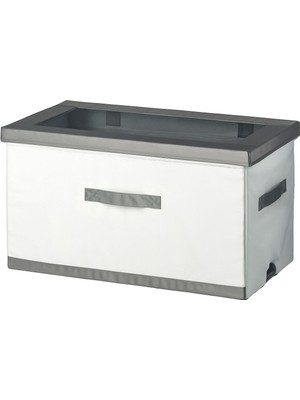 Kapaklı Kutu, Beyaz-Gri, 81X45X44 cm