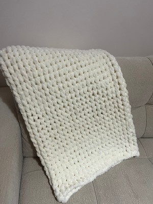 Puffy Battaniye, Peluş Battaniye, Bebek Battaniyesi,unisex Bebek Battaniyesi, 90X90, Beyaz